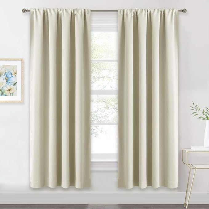 RYB HOME Extra Wide Curtains for Bedroom Living Room 72 inches Long, Thermal by RYBHOME
