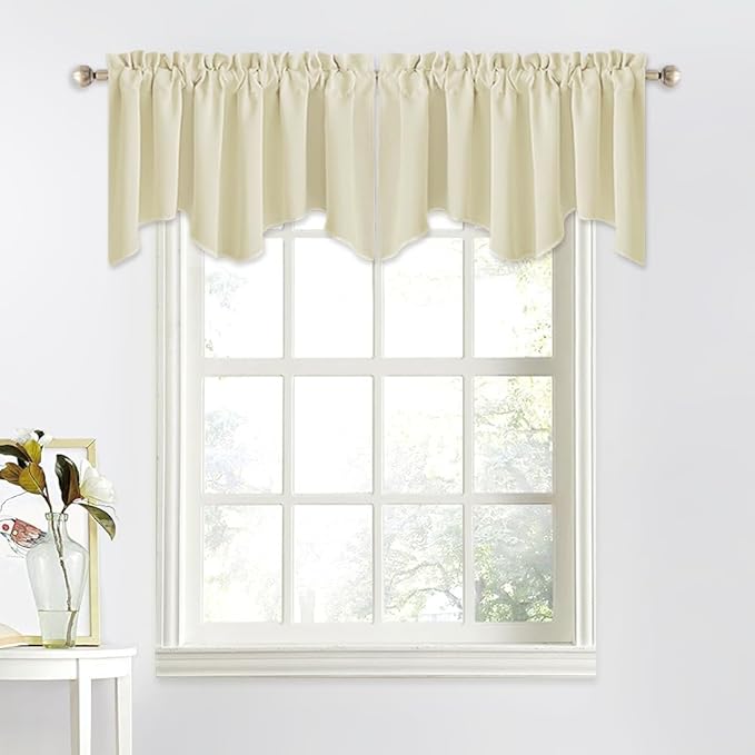 NICETOWN Blackout Valance Curtains, Farmhouse Short Kitchen Curtain Valances by NICETOWN
