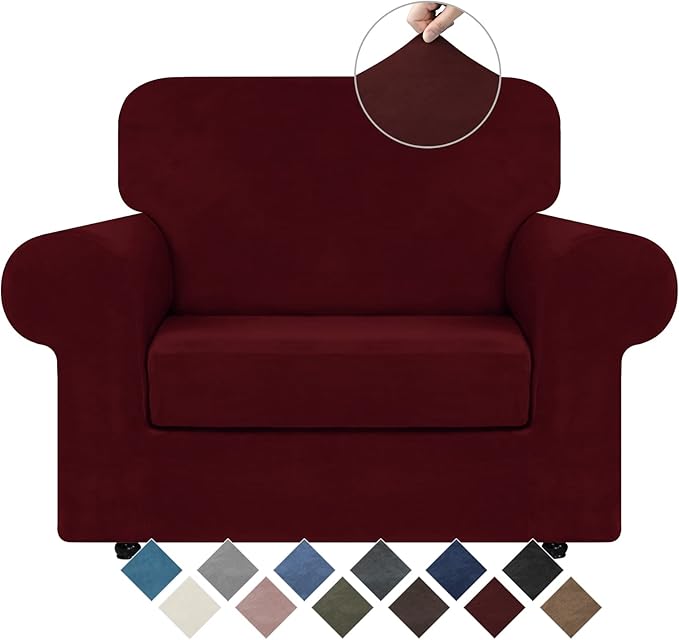WEERRW Velvet Stretch Chair Sofa Slipcover by WEERRW
