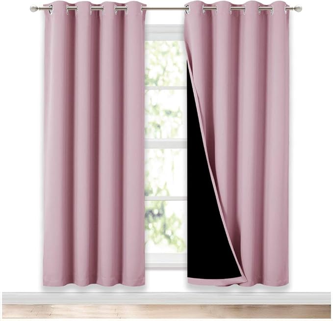 NICETOWN 100% Blackout Window Panel Curtains, Full Light Blocking Drapes by NICETOWN
