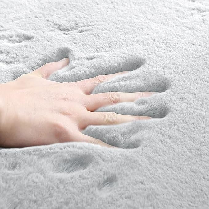ORINOVA Grey Fluffy Rug Runners - Image 8