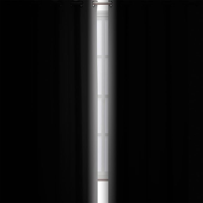 LEMOMO Light Grey Blackout Curtains 42 x 54 Inch Length Set of 2 Panels Grommet - Image 3