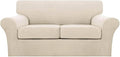Turquoize 3 Piece Sofa Covers for 2 Cushion Couch Sofa Slipcover Soft Couch by Turquoize