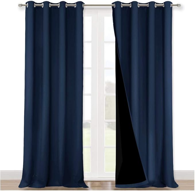 NICETOWN 100% Blackout Curtain Set, Thermal Insulated & Energy Efficiency by NICETOWN