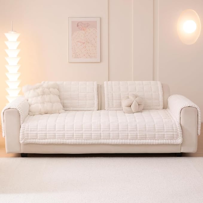 Couch Cover for Dogs Washable, Fuzzy Pet Couch Covers for 3 Cushion Sofa Pet - Image 2