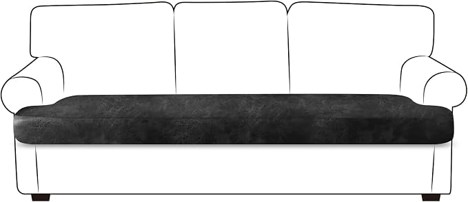 Leather Look Couch Cushion Covers Sofa Seat Slipcovers Sets Couches Furniture by ANARACHON