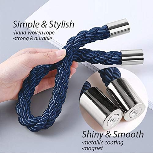 NICEEC 2 Pack Strong Magnetic Curtain Tiebacks Modern Simple Style Drape Tie - Image 3