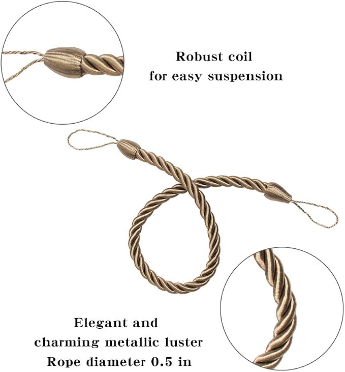 BEL AVENIR Curtain Handmade Tiebacks Ropes, Holdbacks - Image 2