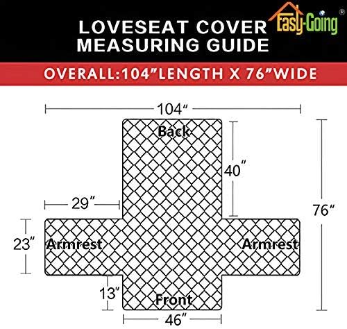 Easy-Going Reversible Couch Cover, 2 Cushion Sofa, Light Gray/Ivory | Loveseat - Image 7