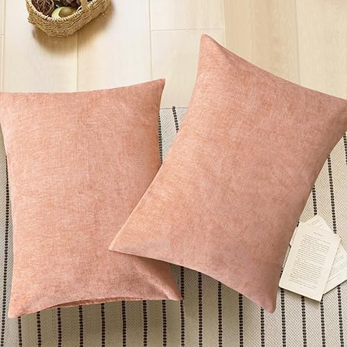 CaliTime Throw Pillow Covers Decorative 20 X 26 Inches Pack of 2 Cozy Chenille - Image 5