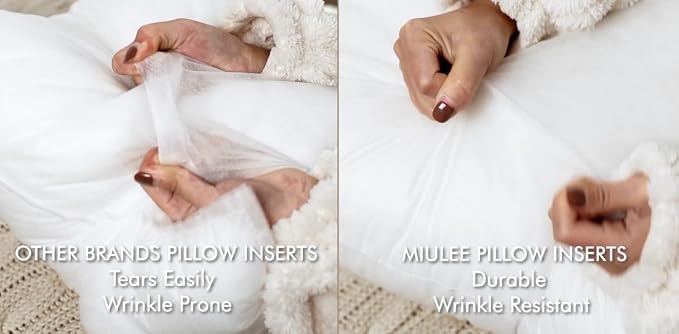 MIULEE Pillow Insert 16x16 Inch, Decorative Square Throw Pillow Inserts - Image 6