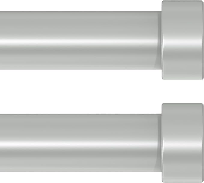 VOIIY 2 Pack Curtain Rods for Windows 18 to 42 Inch, Modern Adjustable Heavy by VOIIYCurtainRods