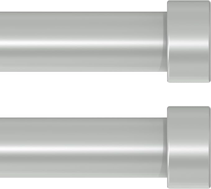 VOIIY 2 Pack Curtain Rods for Windows 28 to 48 Inch, Modern Adjustable Heavy by VOIIYCurtainRods