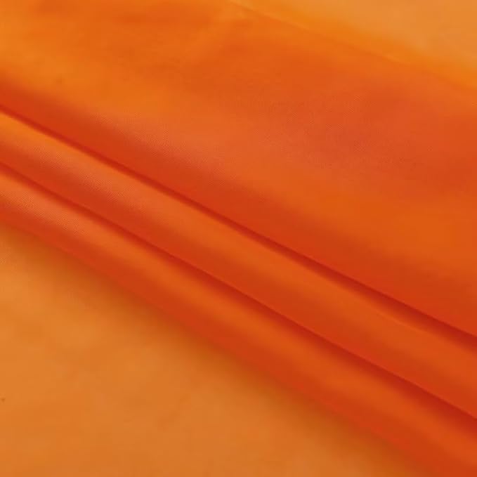 SpaceDresser Basic Rod Pocket Sheer Voile Window Curtain Panels Orange 1 Pair 2 - Image 4