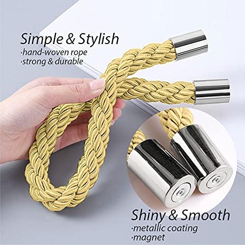 NICEEC 6 Pack Strong Magnetic Curtain Tiebacks Modern Simple Style Drape Tie - Image 3
