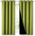 NICETOWN 100% Blackout Curtains 45 inches Long, Fresh Green, 1 Pair, 52 inches by NICETOWN