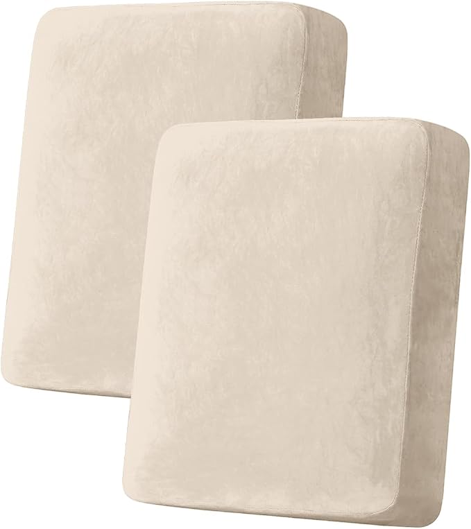 Couch Cover Stretch Velvet Sofa Cushion Cover 2-Piece by Taque