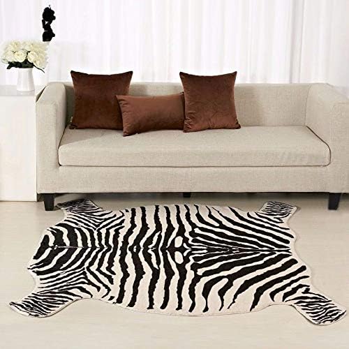 Zebra Rug Faux Zebra Print Area Rug Animal Hide Mat/Carpets - Image 5