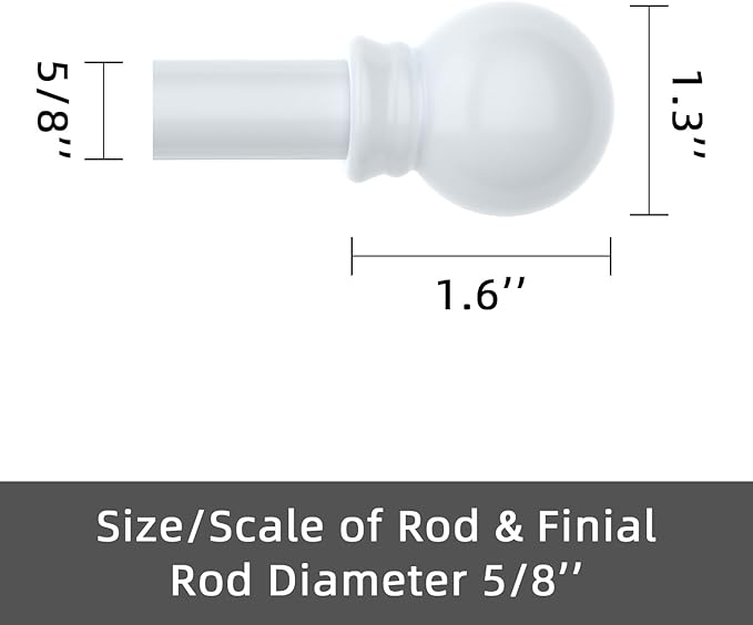 GXOACKJ 2 Pack White Curtain Rods - Image 5