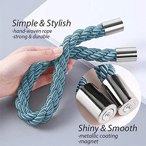 NICEEC 6 Pack Strong Magnetic Curtain Tiebacks Modern Simple Style Drape Tie - Image 3