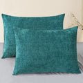 CaliTime Throw Pillow Covers Decorative 20 X 26 Inches Pack of 2 Cozy Chenille by CaliTime