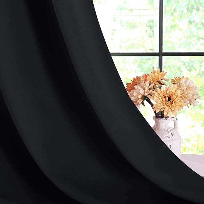 NICETOWN Blackout Draperies Window Curtain Panels, Autumn/Winter Thermal - Image 5
