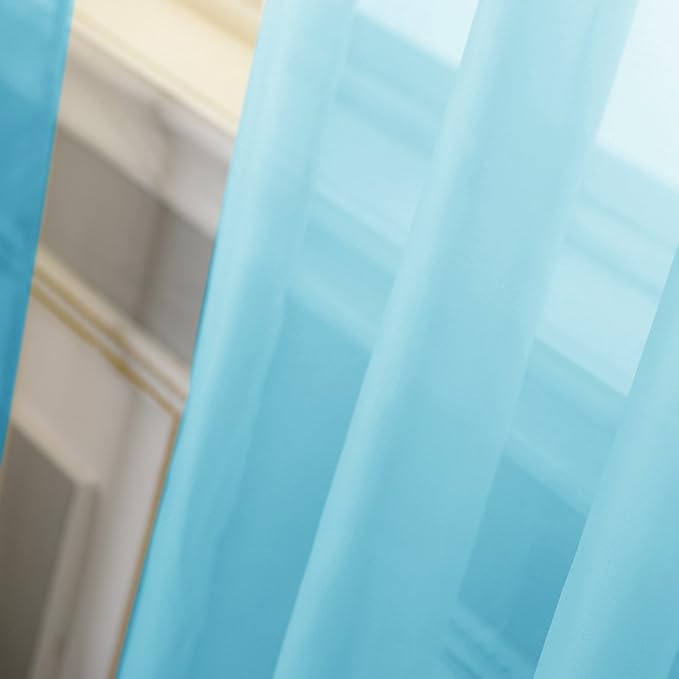 NICETOWN Sheer Curtains for Bedroom Windows 84 inch Length, Grommet Casual - Image 4