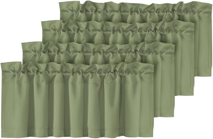 H.VERSAILTEX Blackout Sage Green Curtains Valances by HVERSAILTEX