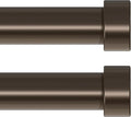 VOIIY 2 Pack Curtain Rods for Windows 18 to 42 Inch, Bronze 1'' Diameter by VOIIYCurtainRods
