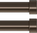 VOIIY 2 Pack Curtain Rods for Windows 48 to 84 Inch, Bronze 1'' Diameter by VOIIYCurtainRods