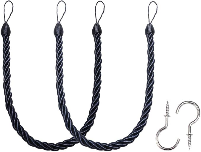 BEL AVENIR Curtain Ropes Tiebacks Tie-Backs Curtain Handmade Holdbacks by BELAVENIR