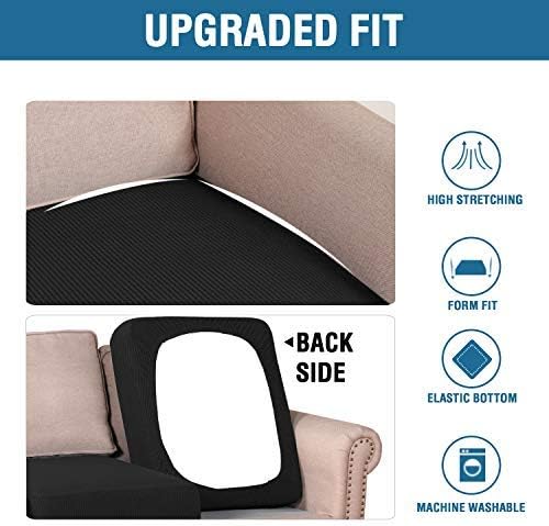 H.VERSAILTEX Stretch Couch Cushion Covers Individual Seat Sofa Chair Slipcovers - Image 6