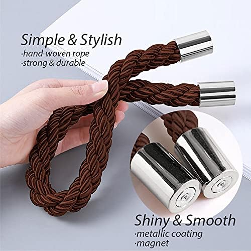 NICEEC 6 Pack Strong Magnetic Curtain Tiebacks Modern Simple Style Drape Tie - Image 2
