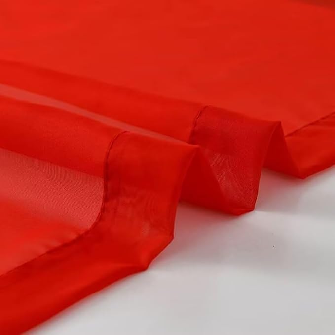 SpaceDresser Sheer Voile Window Treatment Rod Pocket Curtain Panels - Image 4