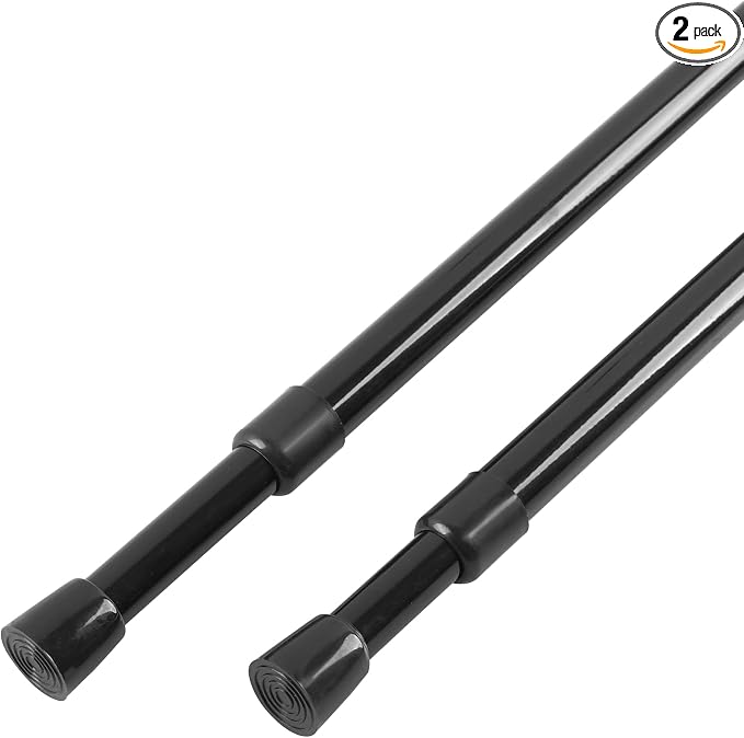 KXLife 2 Pcs Spring Tension Curtain Rod Adjustable 28 to 40 Inches, 5/8" by KXLife