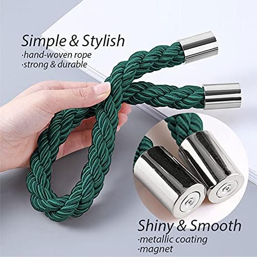 NICEEC 4 Pack Strong Magnetic Curtain Tiebacks Modern Simple Style Drape Tie - Image 3