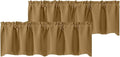 Chyhomenyc Gold Valances for Window, Room Darkening Short Curtains for Kitchen by Chyhomenyc