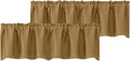 Chyhomenyc Gold Valances for Window, Room Darkening Short Curtains for Kitchen by Chyhomenyc