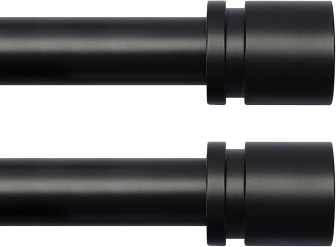 Byondeth Curtain Rods for Windows 16 to 48 or 60 Inches Max 2 Pack Adjustable by Byondeth