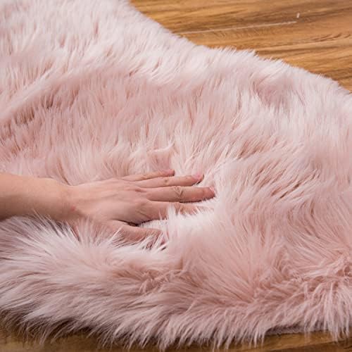 EasyJoy Ultra Soft Fluffy Rugs Faux Fur Rug Chair Cover Seat Pad Fuzzy Area Rug - Image 5