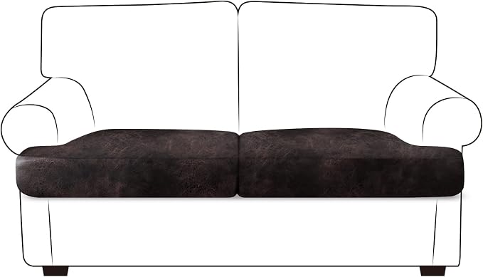 Leather Look Couch Cushion Covers Sofa Seat Slipcovers Sets Couches Furniture by ANARACHON