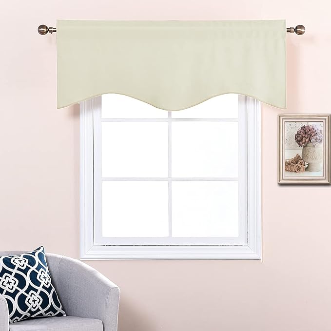 NICETOWN Blackout Valance Curtains, Farmhouse Short Kitchen Curtain Valances - Image 4