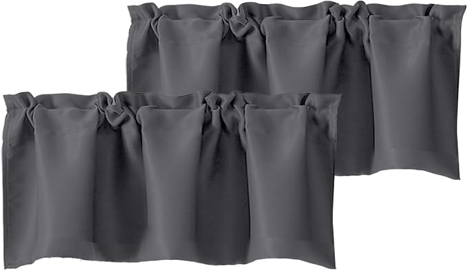 Chyhomenyc Charcoal Grey Valances by Chyhomenyc