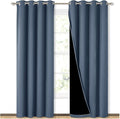 NICETOWN 100% Blackout Curtains 84 inches Long, Pair of Energy Smart & Noise by NICETOWN