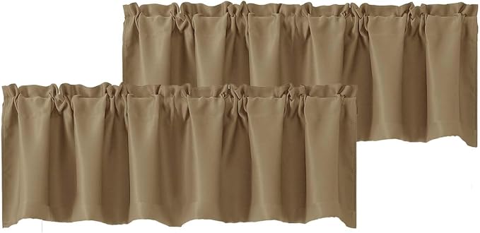 Chyhomenyc Taupe Blackout Valances by Chyhomenyc