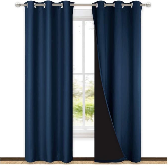 NICETOWN Blackout Room Warming Curtains 80 inches Long, Full Light Blocking by NICETOWN
