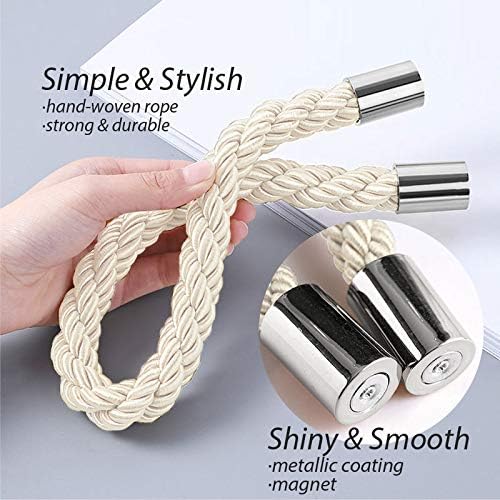NICEEC 6 Pack Strong Magnetic Curtain Tiebacks Modern Simple Style Drape Tie - Image 3