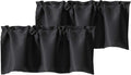 Chyhomenyc Black Valances for Window, Room Darkening Short Curtains for Kitchen by Chyhomenyc