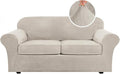 H.VERSAILTEX Real Velvet Plush 3 Piece Stretch Sofa Covers Couch Covers by HVERSAILTEX