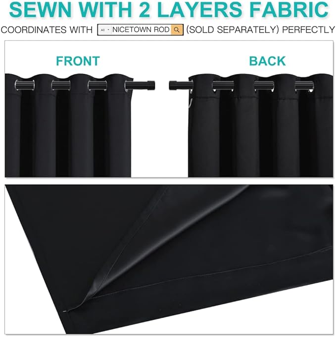 NICETOWN Extra Long Truly Blackout Drapes - Image 4